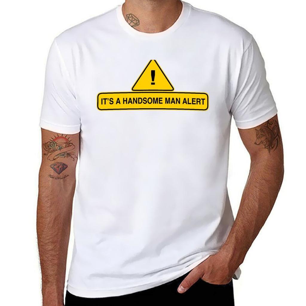 Handsome Unisex Alert TShirt Outdoor Work Short Sleeve Top
