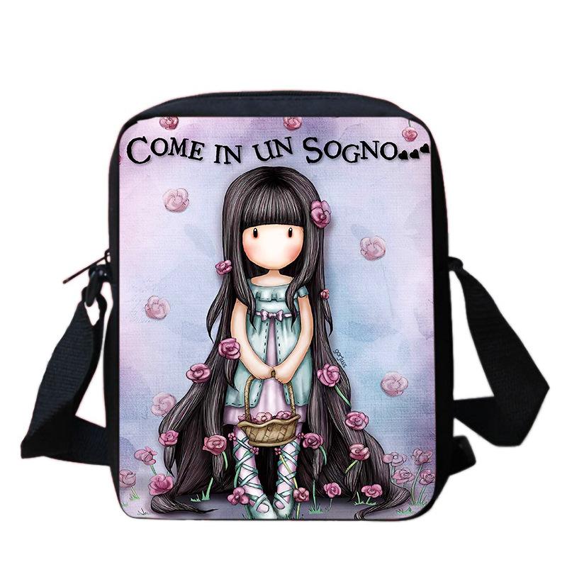 Gorjuss santoro peripheral animation backpack men and women pencil bag meal bag satchel