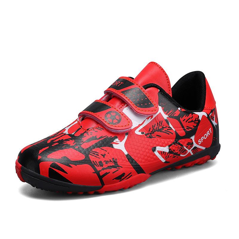 Broken Training Low Top Big Kids Youth Football Shoes Kids Spikes Sneakers Flat Velcro Elementary School Students