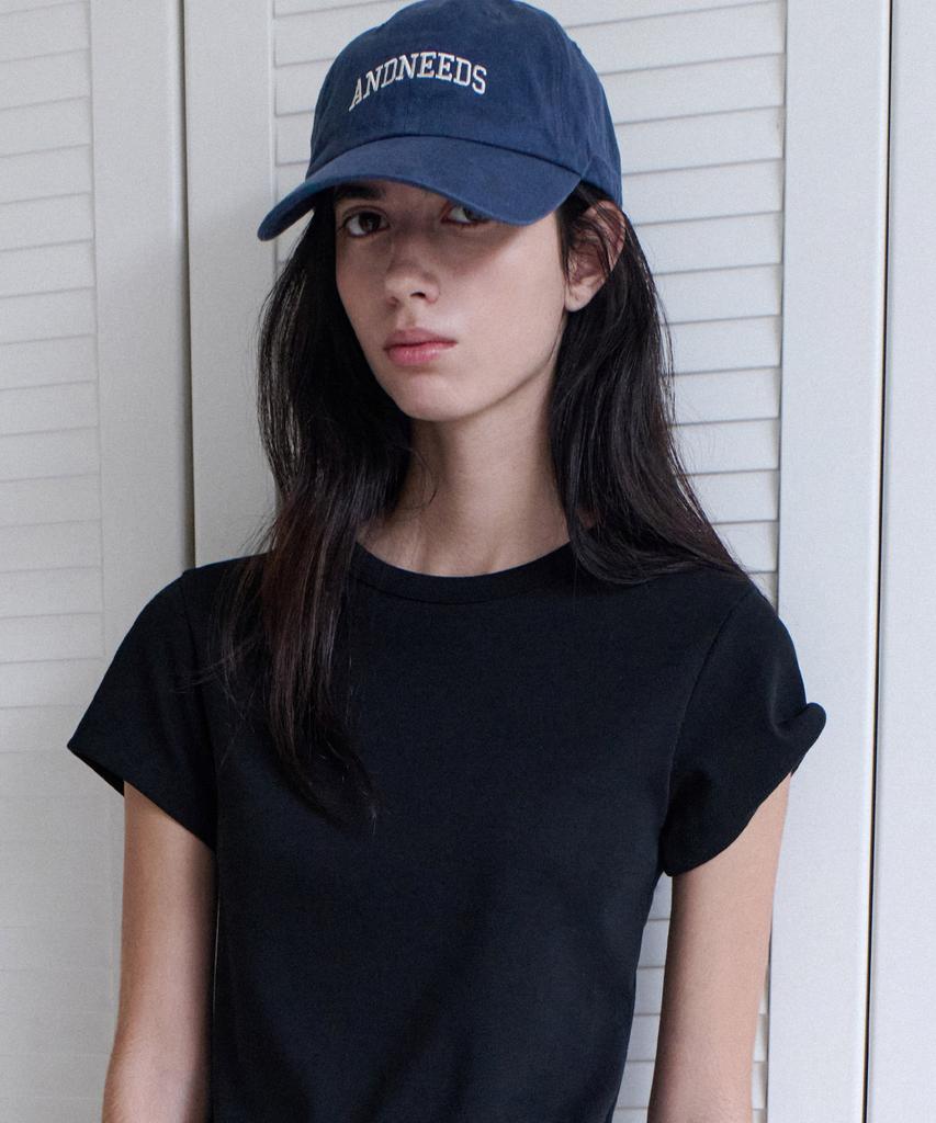 ANDNEEDS Tipo Logo Ball Cap (Navy)