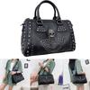 Versatile Shoulder Bag Rivet Messenger Bag for Teen Girl Handbag Crossbody Bag