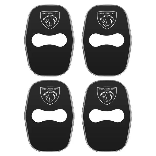 

2026 Hot Car Sticker 4PCS Car Door Lock Decoration rust protection Stainless Steel Plastic Cover case for Peugeot 208 308 508 40