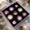 Plastic Christmas Ball Ornaments Red Gold Round Xmas Tree Decorations Shiny Matte Festive Christmas Balls Home Decoration