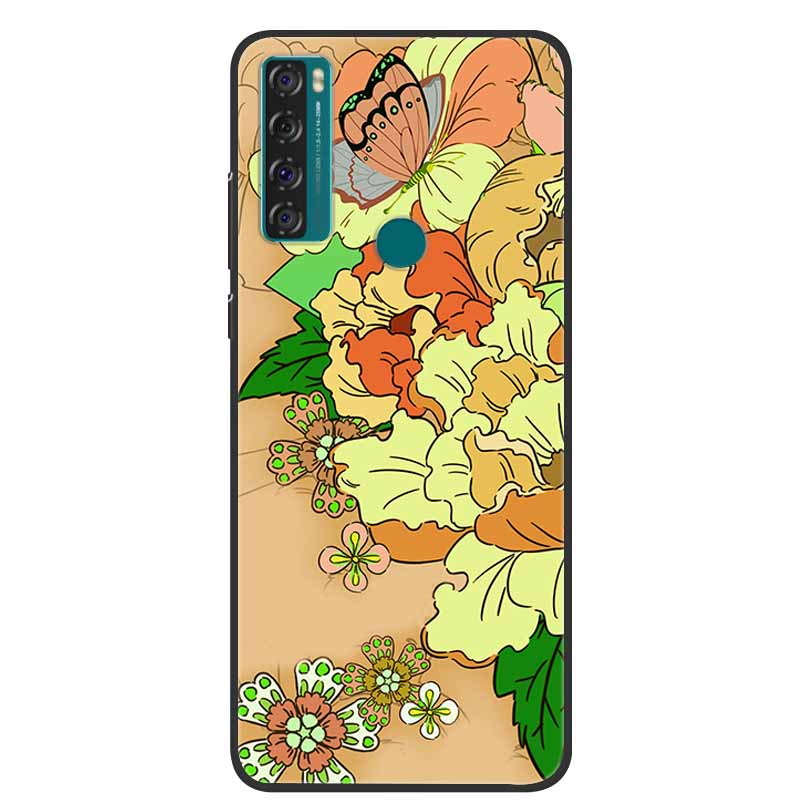 For TCL 20 SE Case Luxury Silicone TPU Soft Cover Phone Case For TCL 20 SE T671H Cartoon Funda Colourful Capa Shockproof Coque