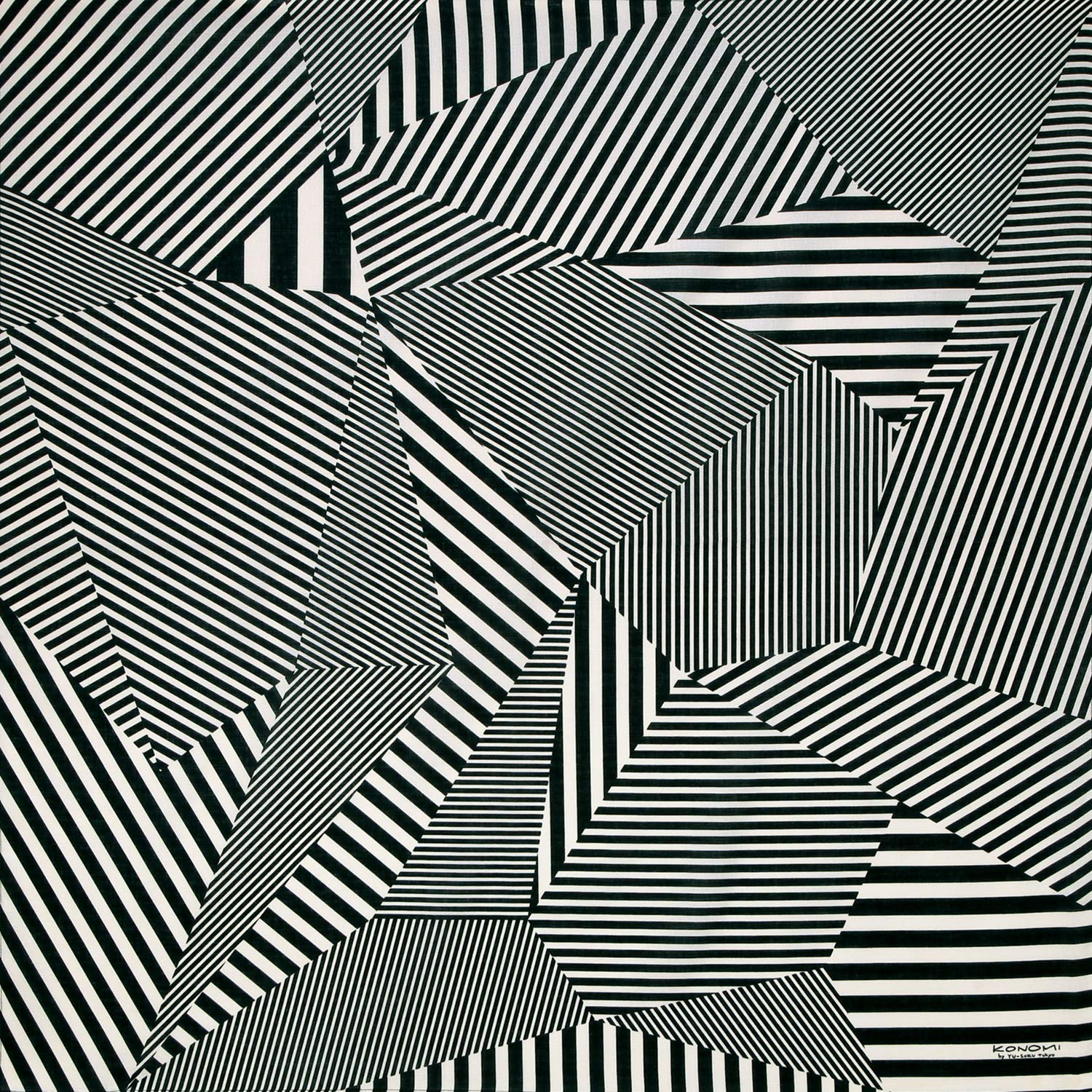 

Sanyo Shoji KONOMI Furoshiki 24cm Approximately 97cm Wide (Wrapping Cloth), Wide, Striped, Black, 06-051032,