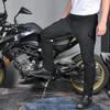 Mens Motorcycle Riding Pants With Ventilated Mesh High-Waist Adjustable Fit Breathable Protective Gear