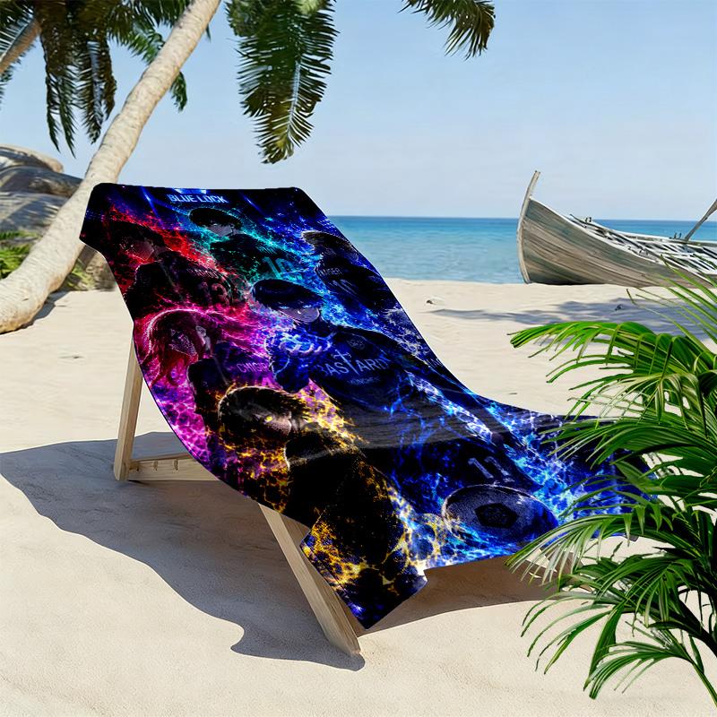 Bluelock Print Beach Towel, Large Soft Quick Dry Towel for Beach Camping Swimming