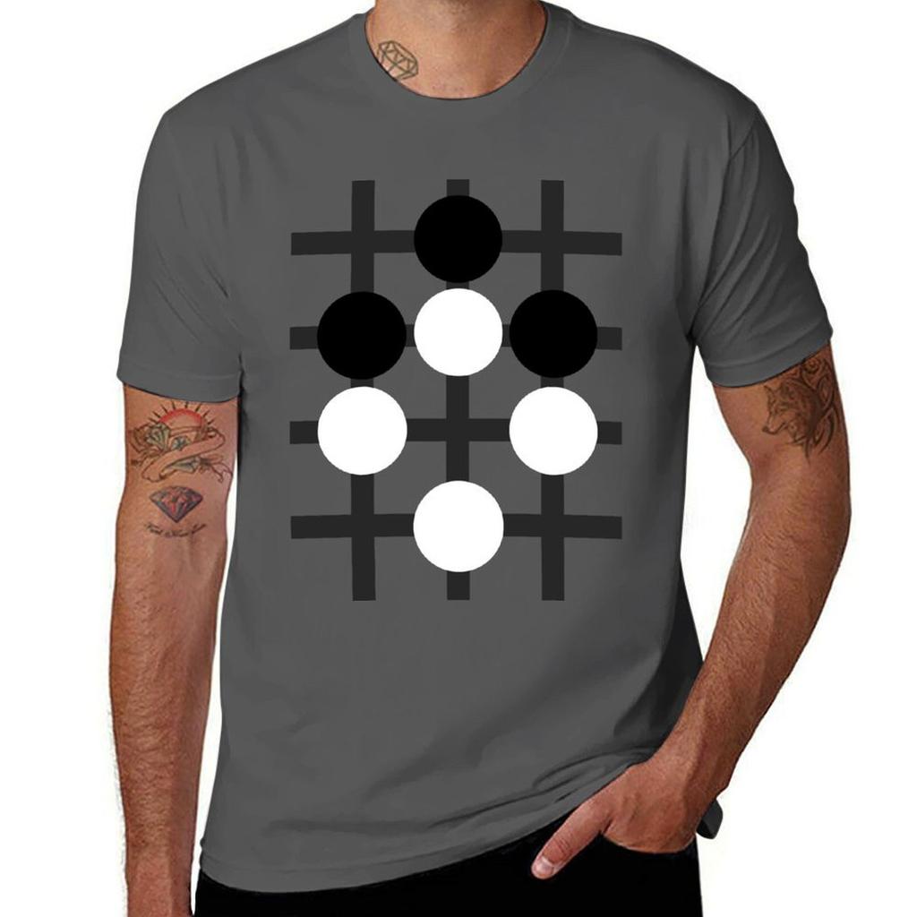 Baduk (Go, Weiqi) Ko Example with No Background T-Shirt Man T Shirt Summer G Man T Shirts for Men T-Shirt