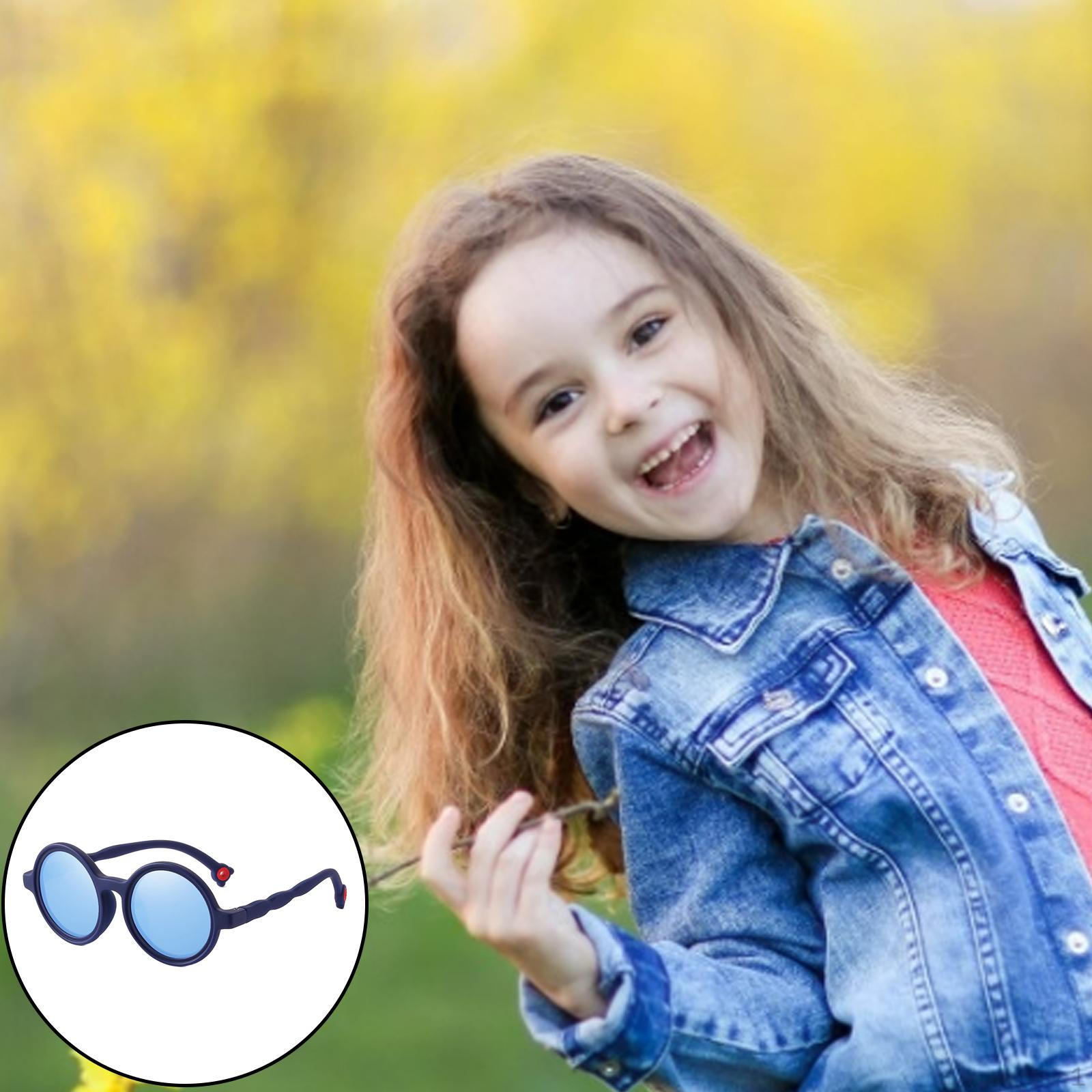 

Cute Kids Sunglasses Beach Traveling Party Boys Girls Polarized Lens Glasses Light Weight Eyewear Blue