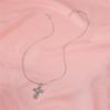 Carlisle Leaf Necklace & Cross Pendant Rhinestone Choker