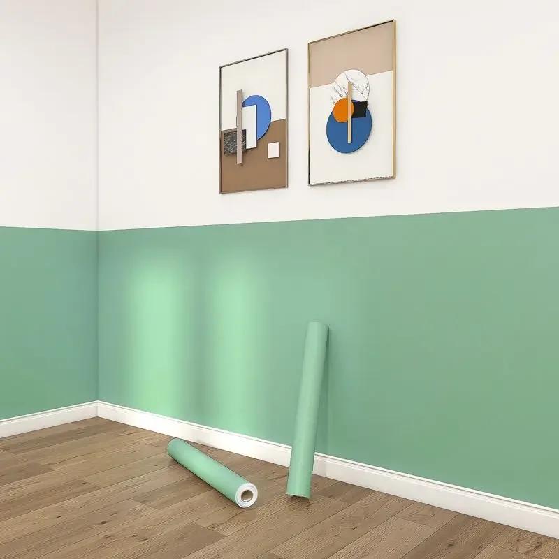 Korea Pink Waterproof Wallpaper Self-adhesive Home Bedroom Dormitory Room Wall Stickers Thickened Paste Table Cabinet Renovation