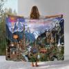 Classic Game Heroes of Might and Magic Map Flannel Blanket,Soft Plush Throw for Home Bedroom Bed Sofa Cover Camping Picnic Gift