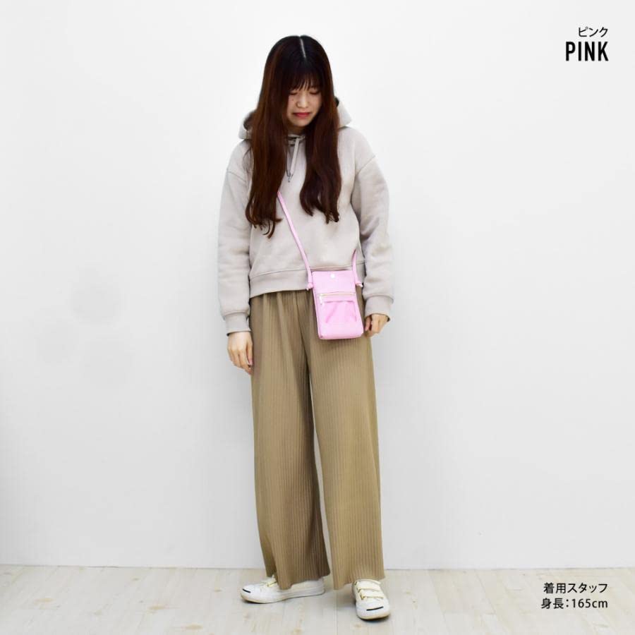 Mini Shoulder Bag, Synthetic Leather with Clear Window, SCP-30659, Pink