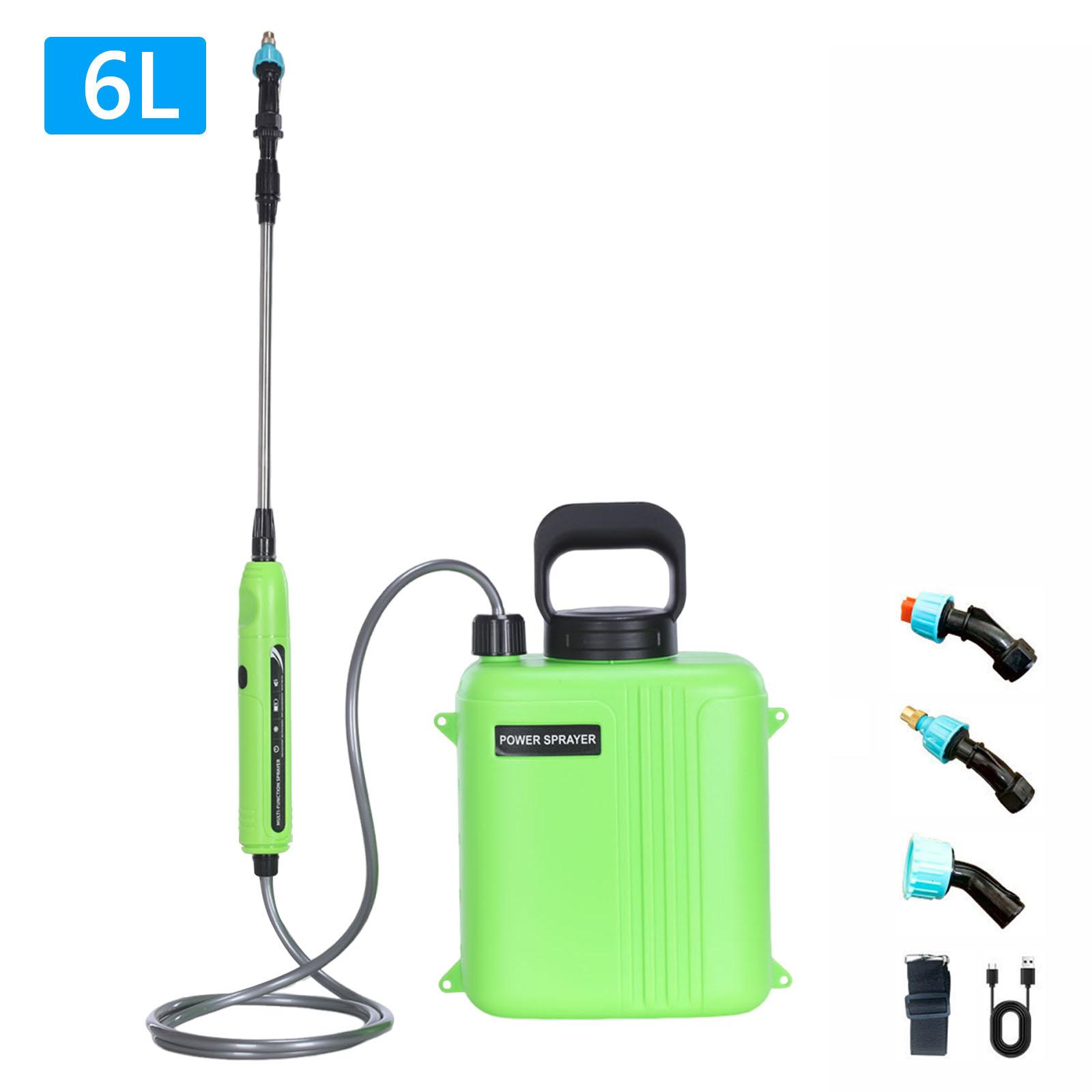 6/8L Electric Sprayer with USB Rechargeable Handle 3 Mist Nozzles Plant Sprayer with Dual Spray Modes for Lawn Garden Yard