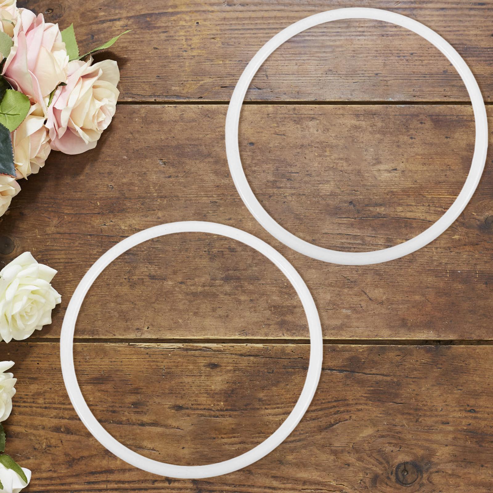 

20pcs Dreamcatcher Craft Kit 13Cm White Plastic Hoop Shaped Diy Round Circles For Macrame Wall Hanging Decor Ring 13X13X0.55CM