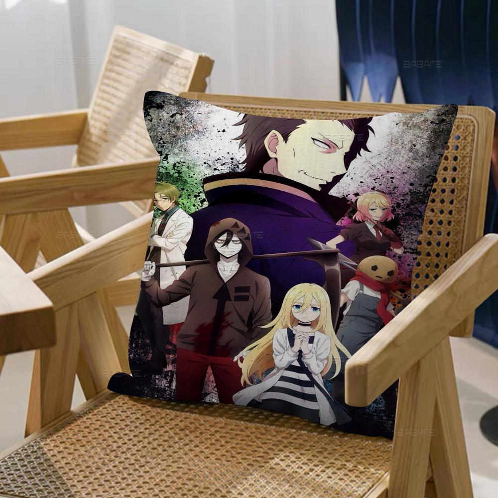 Angels Of Death Decorative Room Aesthetics Pillow Case Home Decor Bedroom Sofa Bed Couch Pillow Cover 45x45
