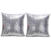 Luxurious Satin Sequin Pillow Cover 17 Inches With Handpainted Floral Design For Home Decor