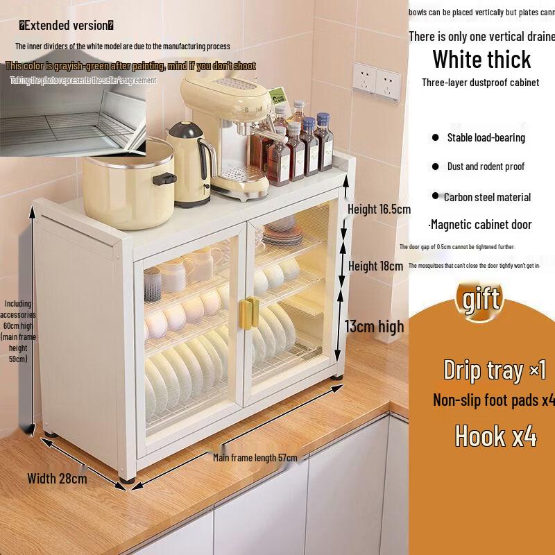 Extended 3-Tier Kitchen Dish Drying Rack