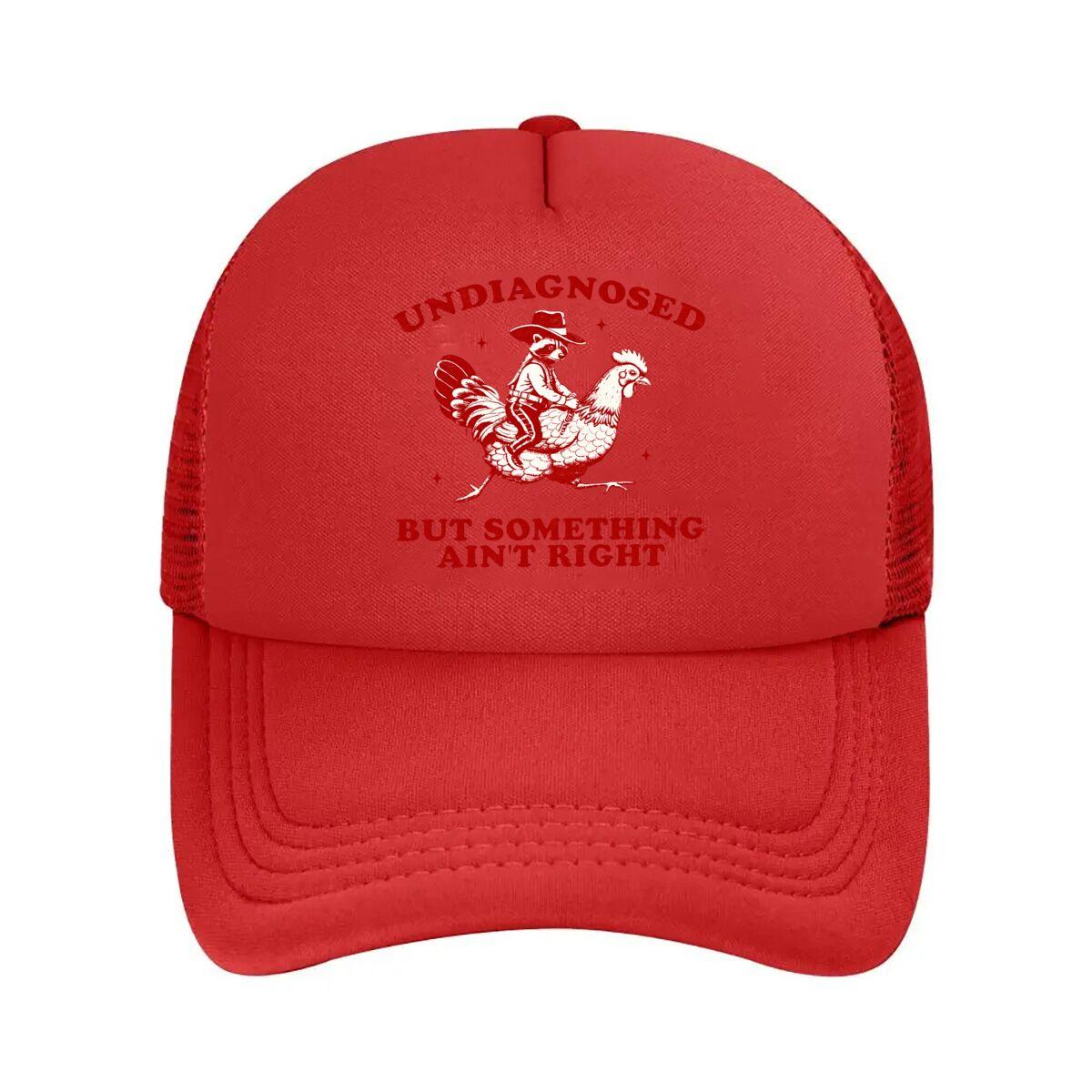 Casual Humorous Chicken Graphic Mesh Baseball Cap Hip Hop Adjustable