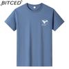 BITCED Bavlněné tričko s krátkým rukávem Pánská móda Košile s volným polovičním rukávem Košile s potiskem