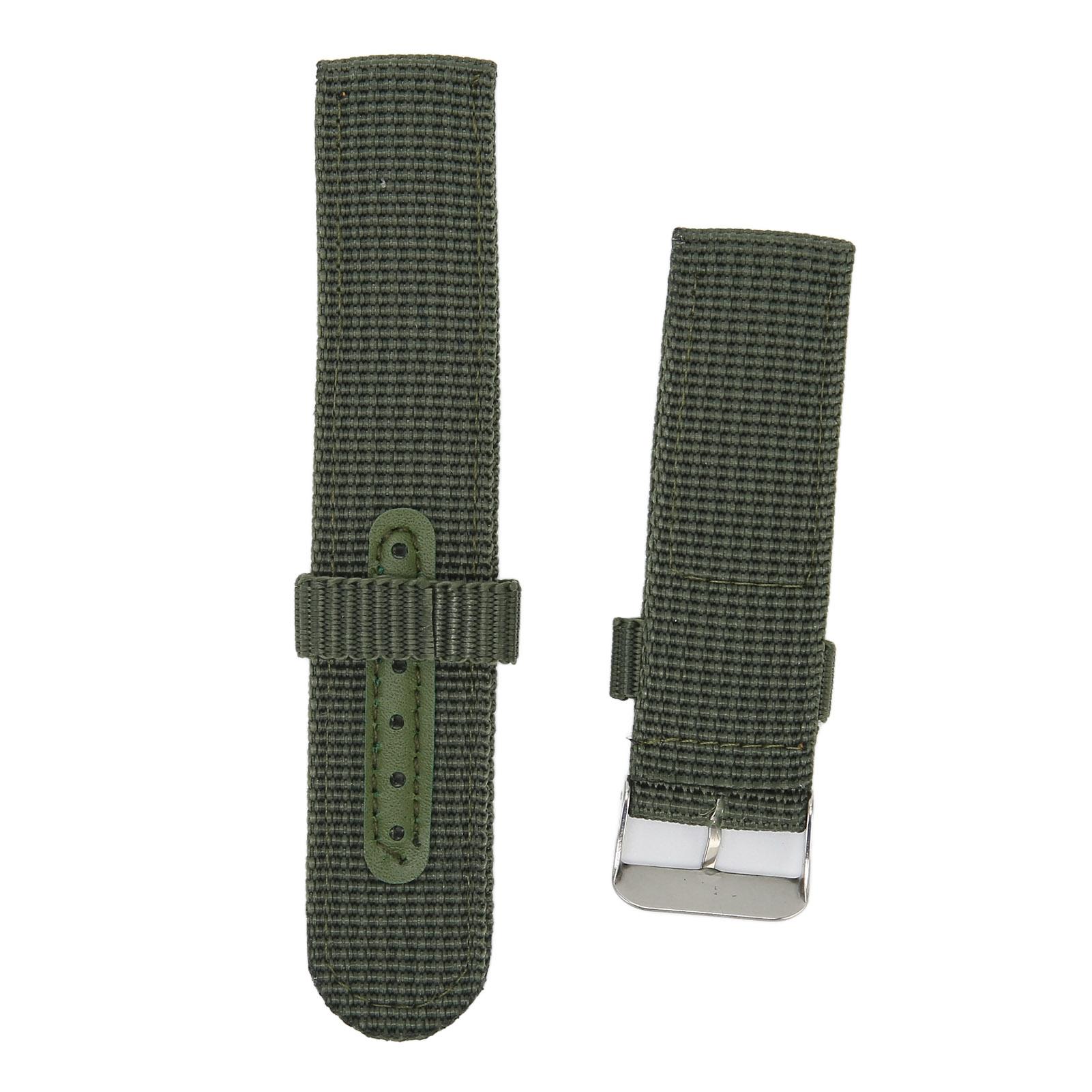 

22mm Canvas Watch Strap Canvas Quick Release Replacement Watch Band for Men and Women Green чёрный