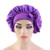 Sleep Cap Satin Bonnet Night for Head Cover Wide Elastic Band Sleeping Soft Adjustable Ribbon Strap Hair Turbans for Wom