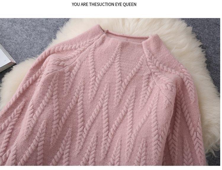Autumn/Winter Knit Sweater & Wide-Leg Pants Set - Thick Korean Style, Loose Fit Women's Fashion