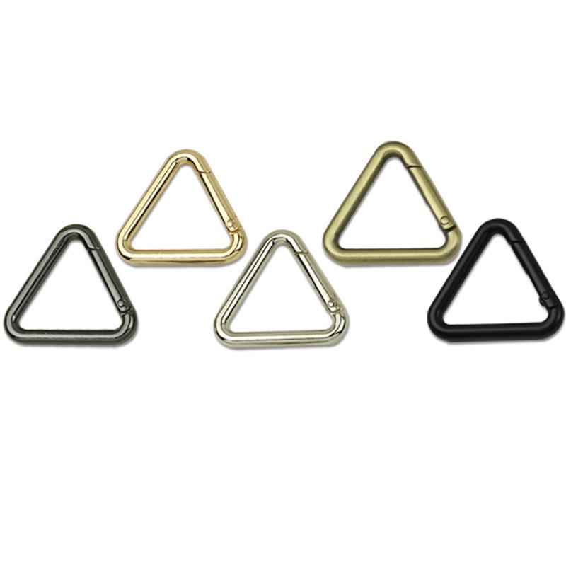 Zinc Alloy Triangular Spring Ring for 1-inch Webbing - Luggage Hardware Shoulder Strap Buckle