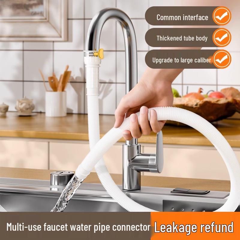 Household Faucet Extension: Silicone Drain Hose Connector