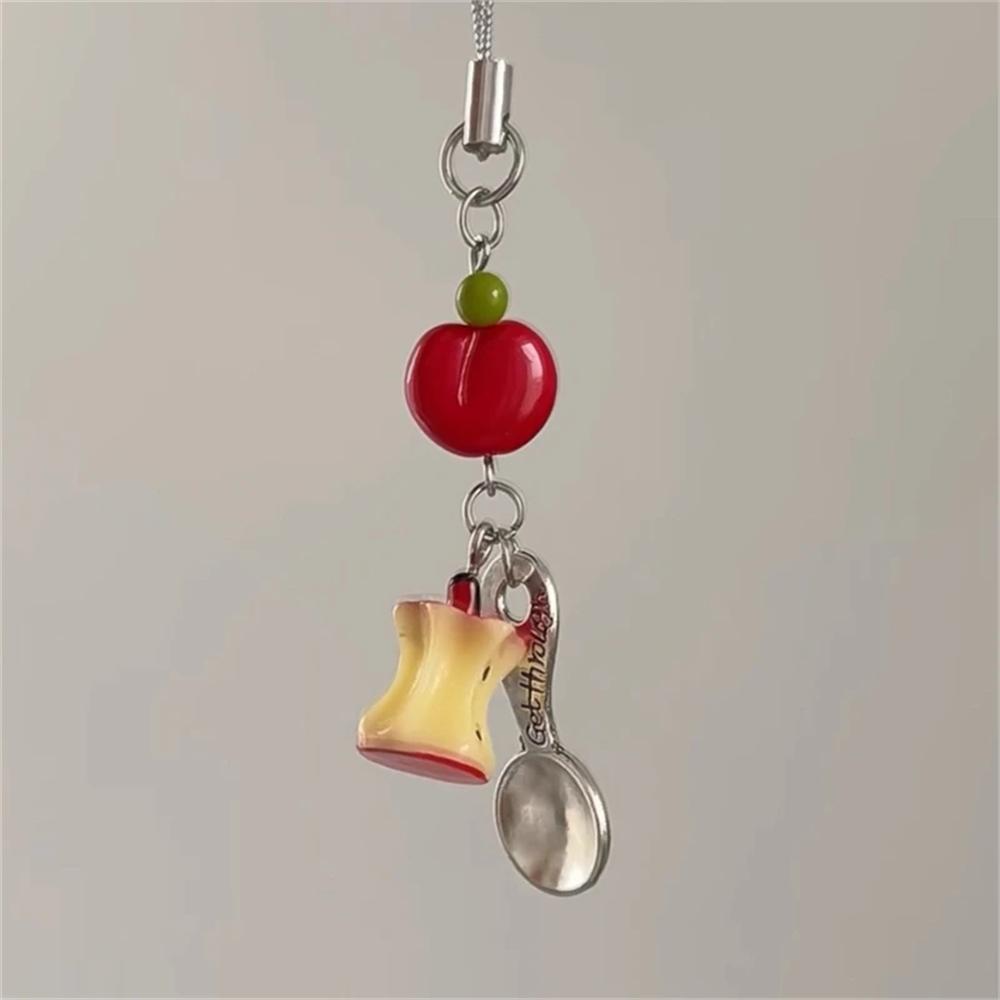 Cute 3D Strawberry Cake Cookie Pendant Phone Charm Strap Lovely Accessories Lanyard Keycord For iPhone Camera Bag Girls Jewelry