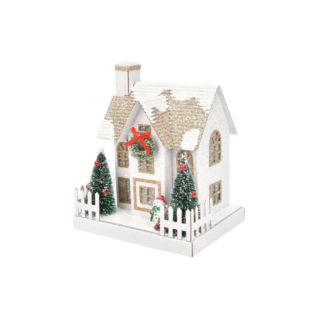 Holiday Glowing Christmas House Home Desktop Decoration Decoration Shopping Mall Window Scene Layout House Creative Ornaments