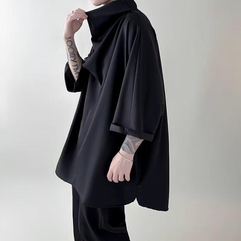 Herren Hochwertiges Chinesischer Stil Kurzarm Drapier-T-Shirt - Sommer 2024 Kollektion