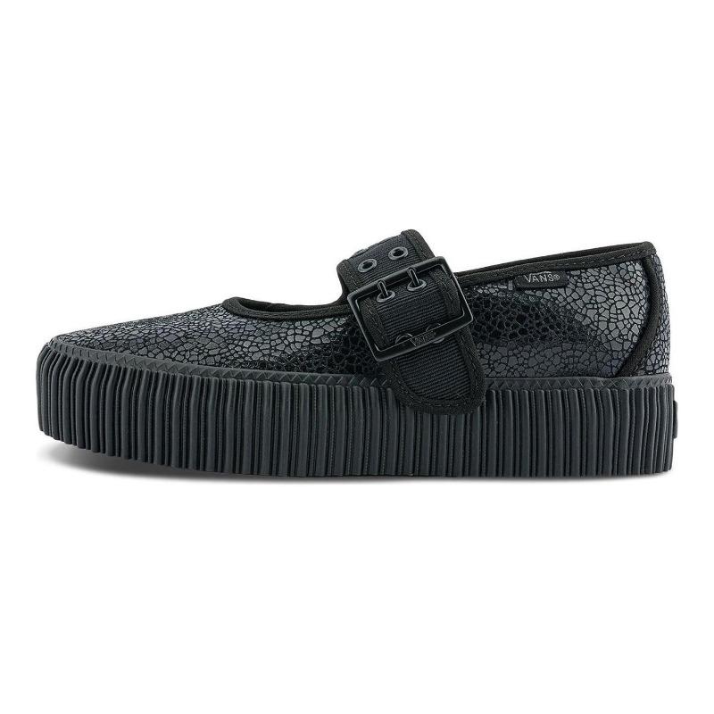Vans Mary Jane Creeper Minimalist Comfort Low Top Mary Jane Skate Shoes For Women Black VN000D07BLK 36.5