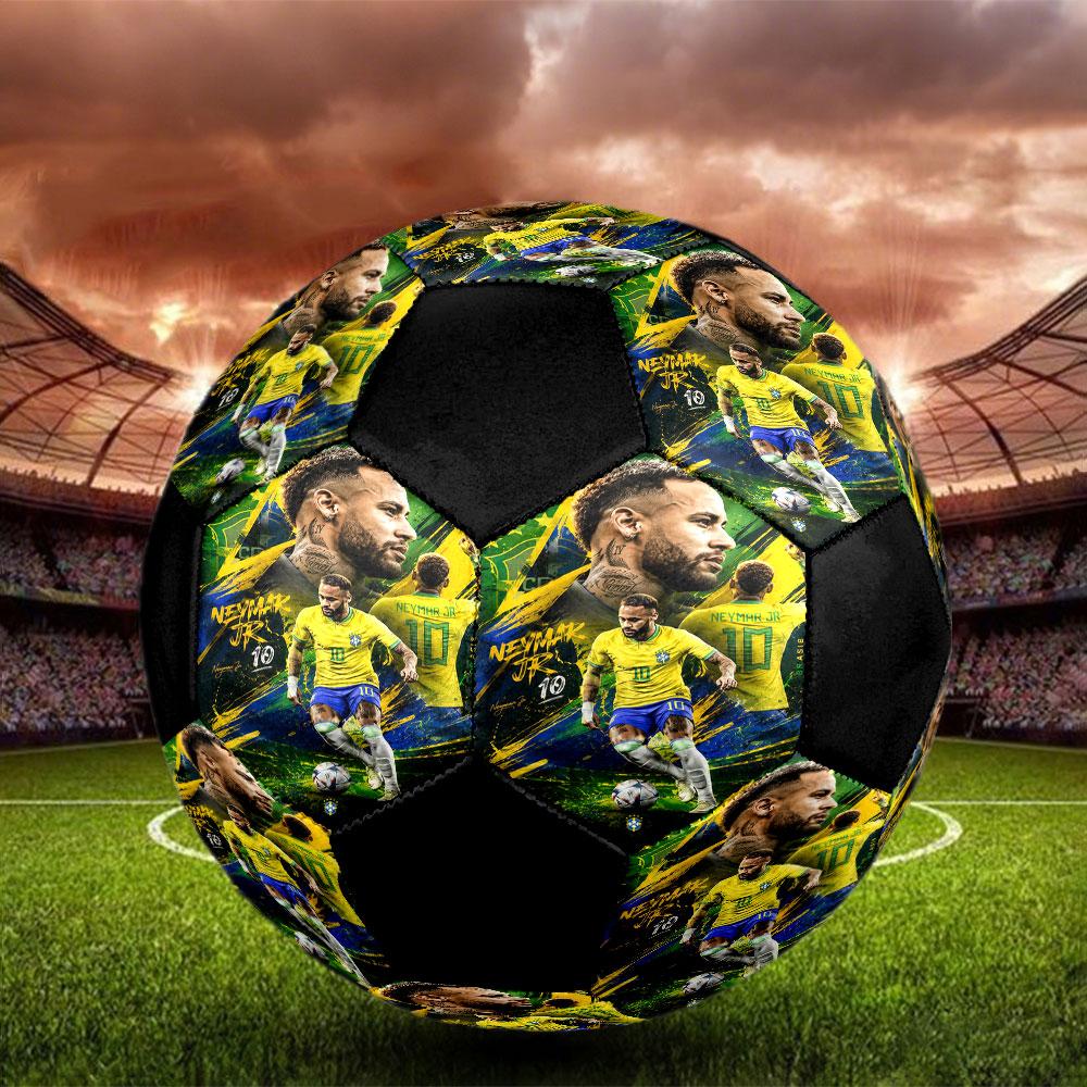 1 pz Pallone da Calcio Neymar Taglia 5 Pallone da Calcetto Indoor alla Moda Colorato Gioco in Giardino - Ottimo Regalo per Appassionati di Sport HE46
