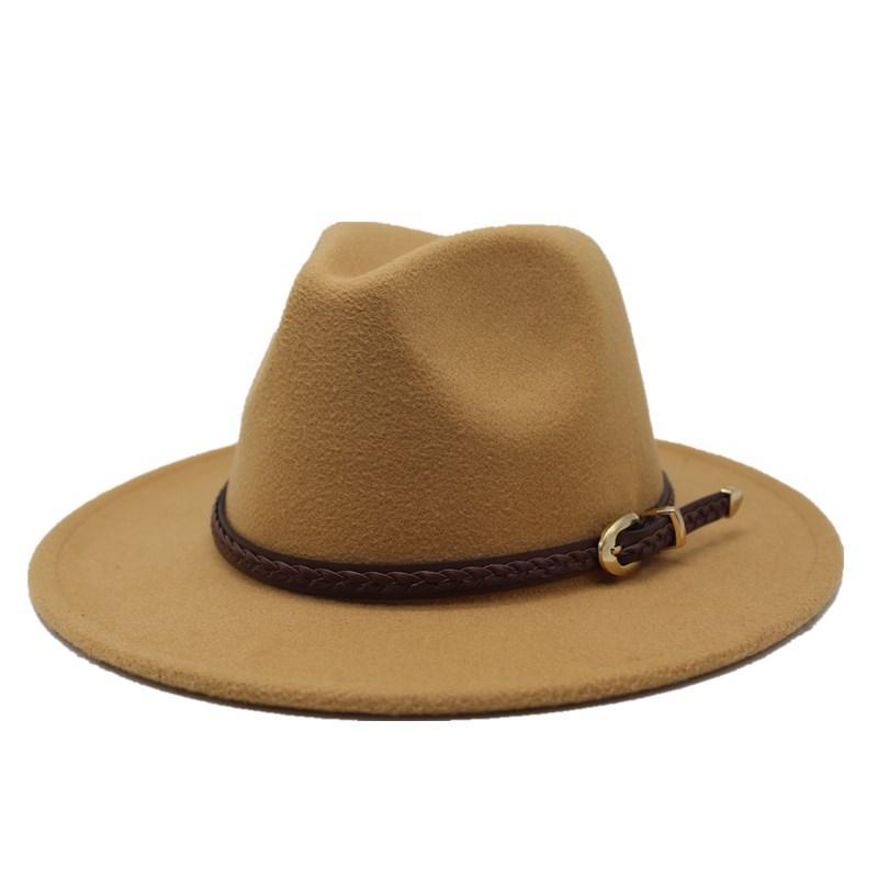 Wish Woolen Hat Big Brim Black Jazz Hat