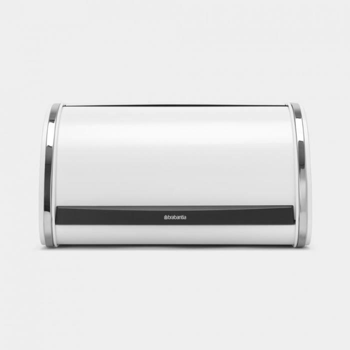 Boîte À Pain - BRABANTIA - Médium - Couverture Coulissante - Blanc - Métal