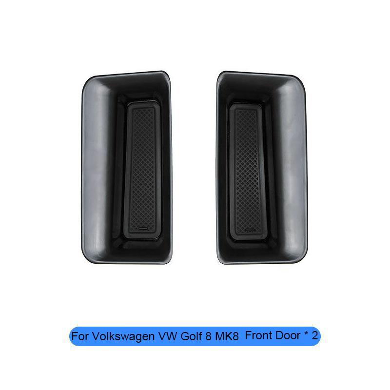 Original Car Door Storage Box For Volkswagen VW Golf 8 MK8   R Gti Gte ABS Plastic Auto Door Handle Organize