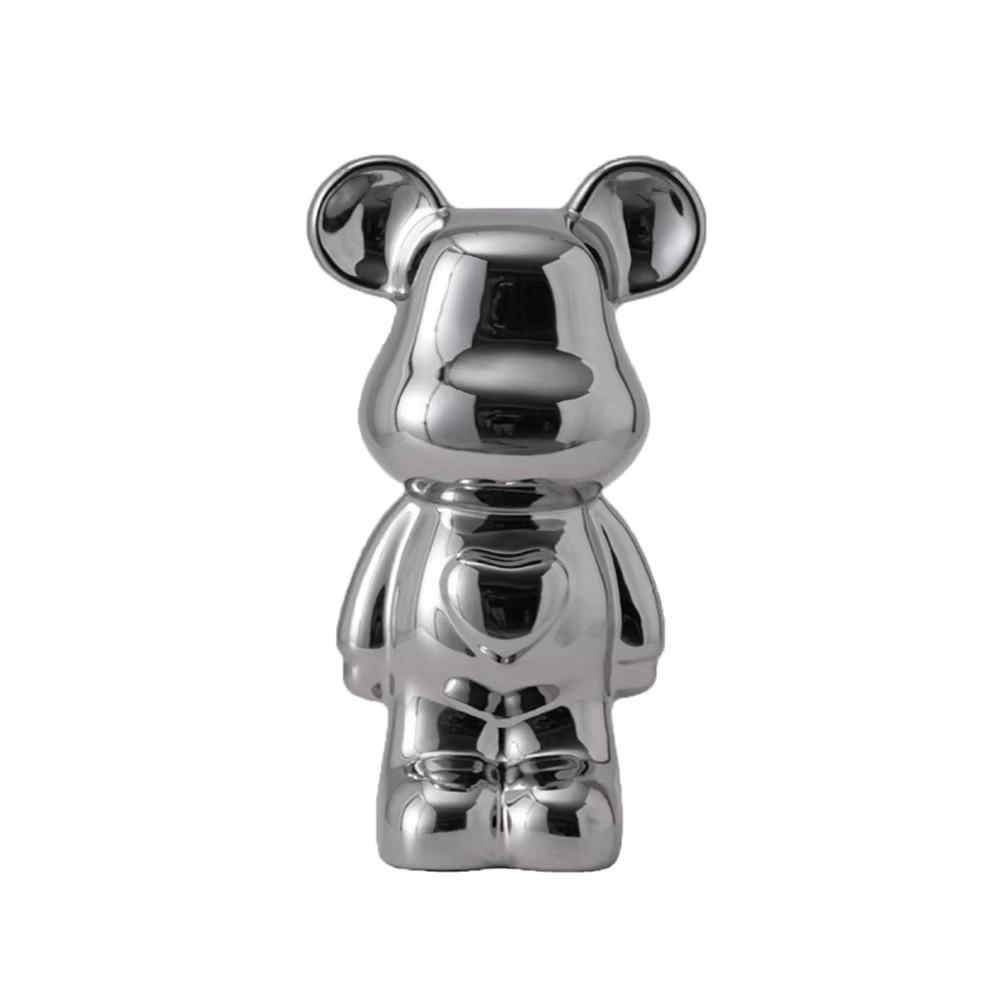 18/28/cm Estetyczna Figurka Ceramiczna Bearbrick Miś Teddy Dekoracja Figurka Akcji Rzeźby Ornament do pokoju Dekoracja Domu Rzemiosło