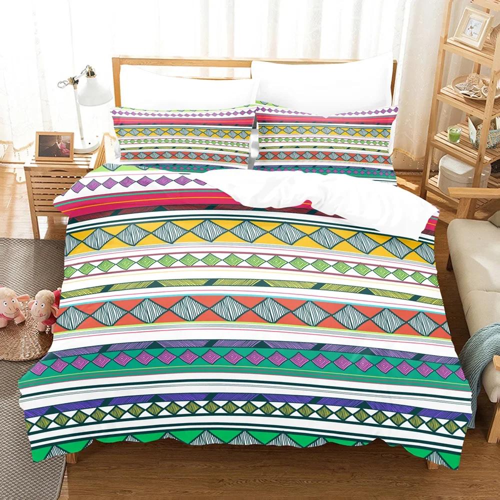 

Comforter Black Geometric Comforter Bedding Sets Double Single Set Bedroom Bedclothes Luxury Microfiber Fabric Comforter (quilt)-EU Single(135*200cm)3pcs