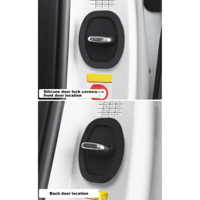 4PCS Car Door Lock Covers - Waterproof Auto Lock Latch Protectors, Universal Vehicle Door Lock Decorative Accessories