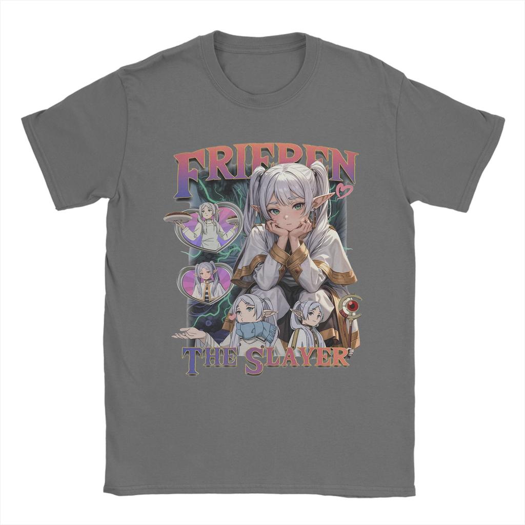 Frieren T-Shirts Herren Anime Neuheit Baumwoll-T-Shirt O-Ausschnitt Kurzarm T-Shirt 6XL Kleidung