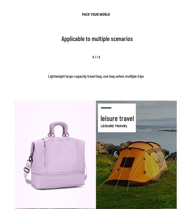 Spacious Lightweight Travel Bag - Unisex Handheld Crossbody, Business Trip Gym Bag, Expandable Carry-on Luggage.