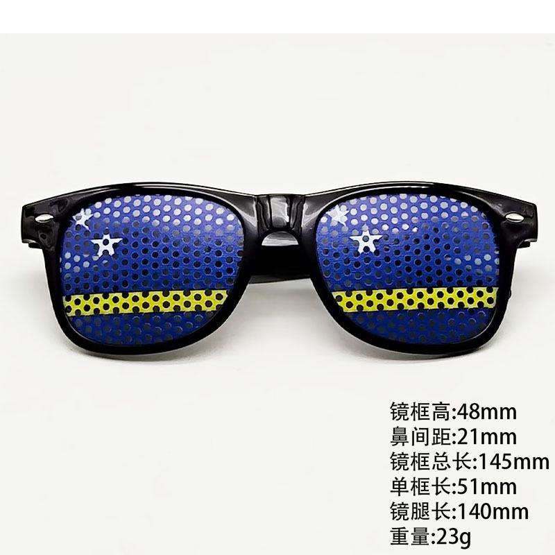 World Cup sunglasses football flag pinhole sticker 2140 printed logo independence day printed rice nail sunglasses