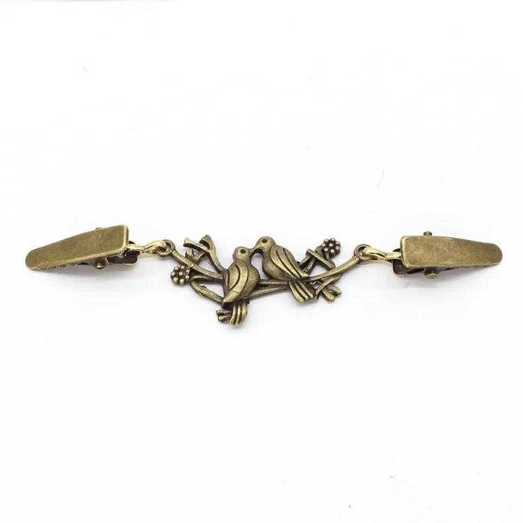 Cardigan Brooches Sweater Shawl Clips Pearl Spider Charm Brooch Pins Clip Collar Duck-mouth Jewelry Brooches DIY
