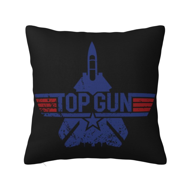 Tom Cruise Maverick Film Top Gun Cushion Covers Soft Luxury Pillow for Sofa