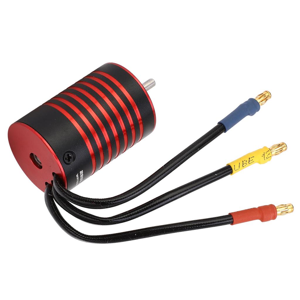 GTSKYTENRC 2838 Silnik bezszczotkowy 4 bieguny RC Silnik bezszczotkowy do 114 116 RC Część samochodowa Czarny Czerwony