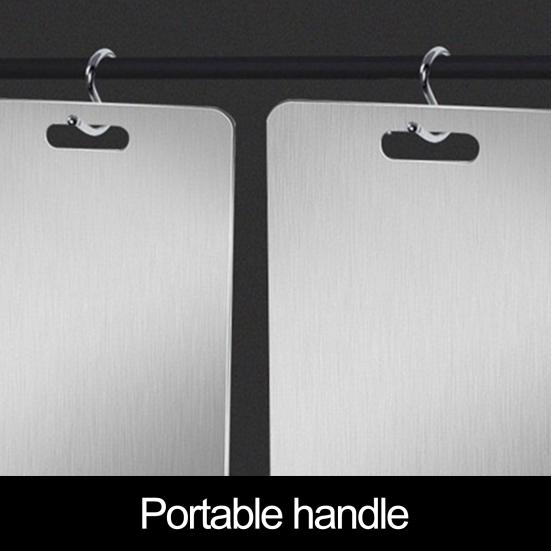 Doppelseitige Schneidebrett Edelstahl Hackbrett Antibakteriell Geruchsneutral Küchenhackmatte für Fleisch Gemüse