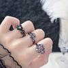 "Minimalist Dark Purple" Dark Punk Personality Delicate Zircon Ring Women'S Temperament Sweet Cool Wind Index Finger Ring