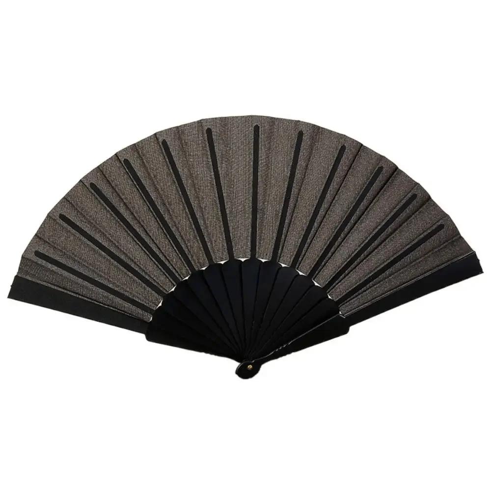 Portable Folding Fan Plain Plastic Cloth Hand Fan Chinese Elegant Fabric Hand Fan for Weddings Travel Party Dancing Cosplay