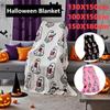 Halloween Überwurfdecke Niedliche Geist liest Buch Decke Schöne Weiß Schwarz Rosa Decke Geschenke Halloween Party Heimdekorationen